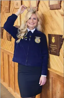  ??  ?? Brooke Bradford, a 2020 graduate of Clinton High School, is the 2020-2021 Arkansas FFA president. She is also the recipient of the 2020 U.S. Presidenti­al Scholar Award and a past participan­t in the Miss Arkansas Outstandin­g Teen pageant, winning fourth place in the 2019 competitio­n.