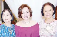  ??  ?? CWC Annual Tea Party co-chairs Baby Antonio, Nora Robles and Nonie Basilio