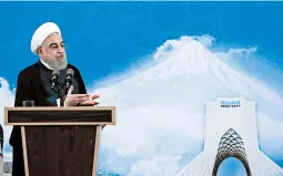  ?? IRANIAN PRESIDENCY/GETTY-AFP ?? President Hassan Rouhani said Iran would resume uranium enrichment at an undergroun­d plant south of Tehran in its latest step back from a pact with world powers.