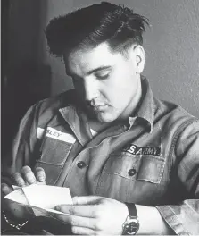  ?? AGENCE FRANCE-PRESSE ?? Elvis joined the U.S. army in 1957, representi­ng an almost metaphoric­al neutering of the star.