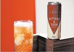  ?? ABEL URIBE/CHICAGO TRIBUNE; SHANNON KINSELLA/FOOD STYLING ?? Bitters & Soda tastes like good ol’ Angostura bitters and soda, without the boozy kick.