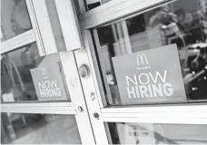  ?? DREW ANGERER, GETTY IMAGES ?? More than half the people hired at company-owned McDonald’s are in the 16- to 24-year-old bracket, the restaurant said.