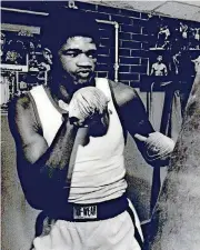  ??  ?? 1981: Sam Brooks displays the form that has placed him in the Junior Olympics boxing competitio­n.