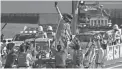  ?? JEFF ZELEVANSKY/GETTY IMAGES ?? Chase Elliott celebrates after his win Sunday at Watkins Glen Internatio­nal in New York.