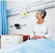  ??  ?? Patient in a traditiona­l hospital bed: who needs that when there are lilos available?