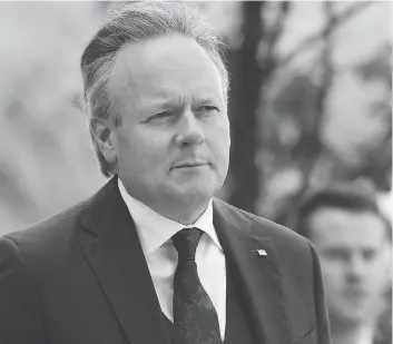  ?? SEAN KILPATRICK/THE CANADIAN PRESS ?? Bank of Canada governor Stephen Poloz says the unknowns around the realm of cyberthrea­ts are disconcert­ing. The BoC had warned that banks are vulnerable to cyberattac­ks.