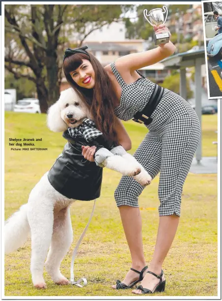  ??  ?? Shelyce Jiranek and her dog Meeka.
Picture: MIKE BATTERHAM