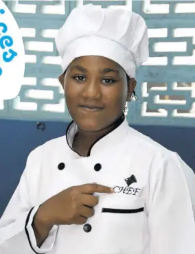  ?? ?? Twelve-year-old Jhemeilia Genes says she wishes to become a chef to offer meals to those are unable to afford it.