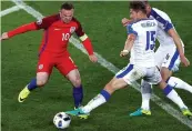  ??  ?? FRUSTRATED: Wayne Rooney and Co struggled to open up Slovakia but may be too strong for Iceland