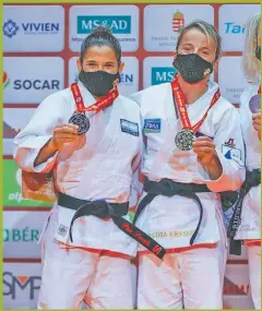  ?? PRENSA IJF ?? PODIO. Perdió la final con Distria Krasniqi, número 2 del mundo.