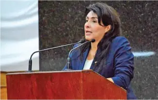  ??  ?? Norma Isela Rodríguez Contreras presentó iniciativa de Reformas a la Ley Federal del