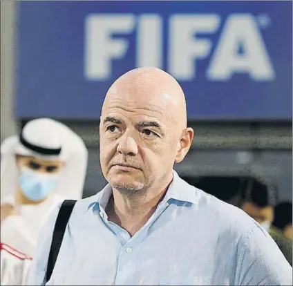  ?? FOTO: EFE ?? Gianni Infantino, presidente de la FIFA, ha recibido el respaldo de todas las Confederac­iones y tiene también el de las Ligas