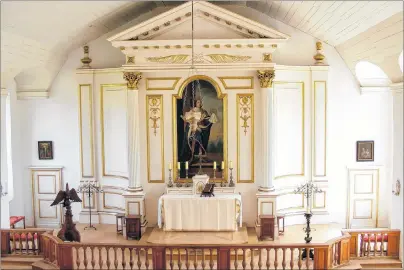  ?? SUBMITTED PHOTO/INEZ HILL ?? Christmas was an important time of the year for the early settlers of Louisbourg. This is the Fortress Chapel at the Fortress of Louisbourg National Historic Site.