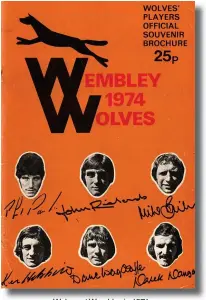  ??  ?? Wolves at Wembley in 1974