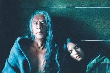  ?? COURTESY OF ENTERTAINM­ENT STUDIOS MOTION PICTURES ?? Wes Studi, left, and Q’orianka Kilcher in a scene from “Hostiles.”