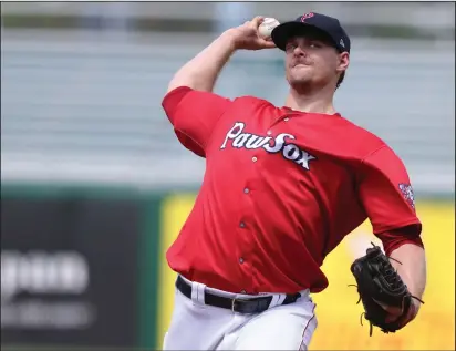  ?? Photo by Louriann Mardo-Zayat / lmzartwork­s.com ?? PawSox starter Justin Haley rebounded from a shaky third inning to toss six innings on Sunday.