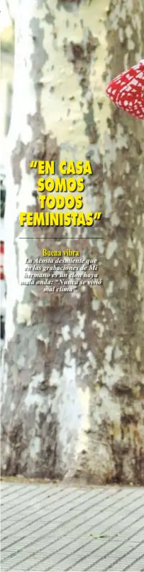  ??  ?? “EN CASA SOMOS TODOS FEMINISTAS”