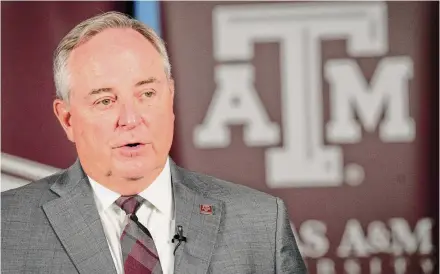  ?? Brett Coomer/Staff photograph­er ?? Regents named San Antonio native Mark A. Welsh III as the sole finalist Friday for Texas A&M University president.