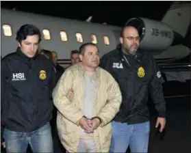  ?? U.S. LAW ENFORCEMEN­T VIA AP, FILE ?? A jury has been picked for the U.S. trial of Mexican drug lord Joaquin “El Chapo” Guzman. Seven women and five men were selected Wednesday as jurors in the case against Guzman. The trial is set to begin Nov. 13 with opening statements in federal court in Brooklyn.