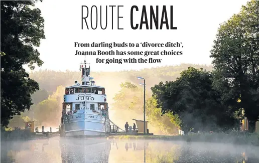  ?? Picture: Göta Kanal ?? TREAD CAREFULLY The MS Juno in the Göta Canal, Sweden. The canal is nicknamed the ’divorce ditch’ because of the marital spats inspired by its 66 locks.