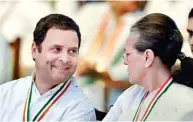  ?? PTI ?? UPA Chairperso­n Sonia Gandhi and Congress President Rahul Gandhi at the party’s 84th Plenary Session at Indira Gandhi Stadium, New Delhi