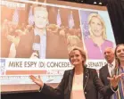  ??  ?? Sen Cindy Hyde-Smith enters her election watch party at the Westin hotel in Jackson, Miss., Thursday night following the announceme­nt of her win. SARAH WARNOCK/CLARION LEDGER