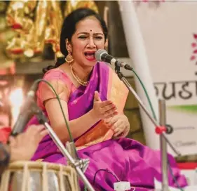  ??  ?? Nithya Rajendran is a vocalist with three decades of training in Hindustani and Carnatic music.