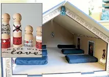  ?? PHOTOS: KYMBERLEE FERNANDES/STUFF ?? The marae dollhouse comes with four dolls.