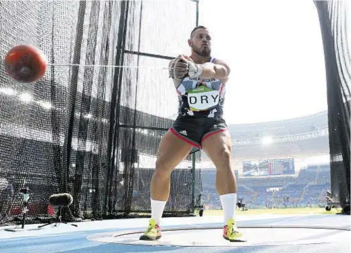  ??  ?? OLYMPIAN: Hammer thrower Mark Dry surprised people with his performanc­e at the 2016 Rio Olympics Banchory Stonehaven AC’s Alisha Rees and Inverness athlete George Evans are included in the Great Britain under-20 team for this weekend’s junior...