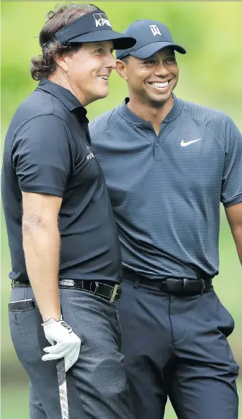  ?? SAM GREENWOOD/GETTY IMAGES ?? ESPN is reporting the much-ballyhooed, big-money showdown between golfers Phil Mickelson and Tiger Woods will be held during the U.S. Thanksgivi­ng weekend in late November at the Shadow Creek Golf Club in Las Vegas. The amount hasn’t been set, but...