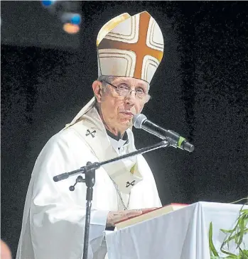  ?? JORGE SÁNCHEZ ?? Mario Poli. “No copiemos las leyes de la muerte”, dijo el arzobispo porteño.