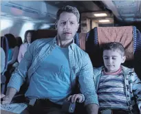  ?? CITY ?? Josh Dallas plays Ben Stone and Jack Messina plays his son Cal in “Manifest.”