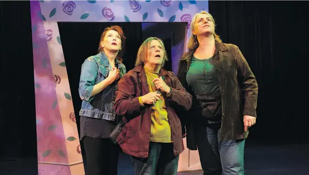  ?? — COURTESY OF DAVID COOPER. ?? From left, Lynda Boyd, Nicola Cavendish and Beatrice Zeilinger star in Marion Bridge, which runs until Sept. 20.