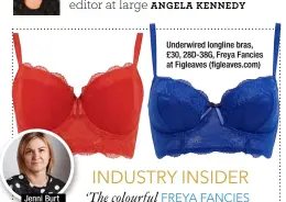  ??  ?? Jenni Burt Underwired longline bras, £30, 28D-38G, Freya Fancies at Figleaves (figleaves.com)