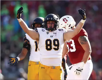  ?? EZRA SHAW — GETTY IMAGES ?? Cal’s Evan Weaver led the conference and the nation in solo tackles (95) and total tackles (173) .