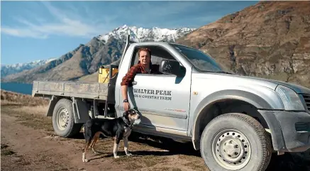  ??  ?? With no tourists arriving, Walter Peak High Country Farm rural manager Peter Hamilton has spent lockdown fencing and entertaini­ng his dogs, including Skye, pictured.