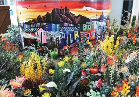  ?? Picture: David Ritchie/African News Agency (ANA) ?? COLOURFUL: The exhibit for the 2018 Royal Horticultu­ral Society (RHS) Chelsea Flower Show is on display at the Kirstenbos­ch National Botanical Garden. The RHS Chelsea Flower Show will take place in London next month.