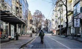  ?? ?? An empty street in Kyiv, Ukraine. Photograph: Miguel A Lopes/EPA