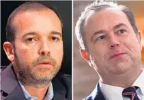  ?? NIKLAS HALLE’N & BRENDAN SMIALOWKSI/GETTY ?? Smartmatic CEO Antonio Mugica, left, has accused Newsmax, headed by CEO Christophe­r Ruddy, right, of participat­ing in a campaign “designed to defame Smartmatic and undermine legitimate­ly conducted elections.”