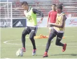  ?? FE ?? Cibao FC en su prepararac­ión para el juego de este domingo ante Delfines del Este.