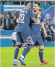  ?? FOTO: IMAGO-IMAGES. ?? Messi und Neymar treffen mit PSG in der Champions League auf Manchester City.