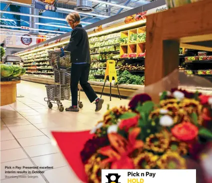  ?? Bloomberg/waldo Swiegers ?? Pick n Pay: Presented excellent interim results in October