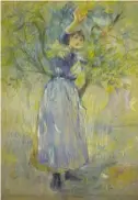  ?? ?? > Berthe Morisot, La cueillette des oranges à Cimiez, 1889 Pastel sur papier, 60,8 x 45,9 cm - Grasse, Musée d’art et d’histoire de Provence © Ville de Grasse