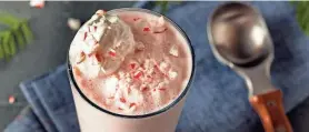  ?? GETTY IMAGES ?? Candy Cane Peppermint Milkshake Ready for Christmas