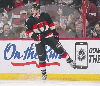  ?? ANDRE RINGUETTE/ NHLI VIA GETTY IMAGES ?? Bobby Ryan was a lot happier before he suffered a broken finger.