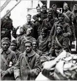  ?? CONTRIBUTE­D ?? Members of the 369th Infantry Regiment from World War I are pictured. About 380,000 African Americans served in the U.S. military during the war, according to the National Archives.