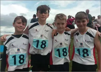  ??  ?? Louth’s Under-12 relay team Charlie Sands, Michael Reid, Dylan McCarron and Jack Dowdall.