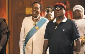  ?? Quantrell D. Colbert / Amazon Studios ?? Arsenio Hall (left) returns as royal sidekick Semmi and several smaller roles, and Tracy Morgan plays Lavelle’s Uncle Reem.