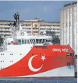  ?? FOTO: OZAN KOSE/DPA ?? Die „Oruc Reis“setzt ihre Erkundung im Mittelmeer fort.