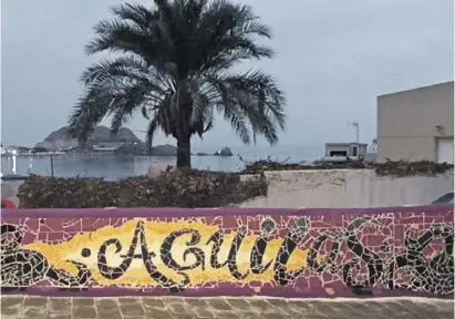  ?? Foto: Rathaus ?? Die Stadt Águilas präsentier­t neue Grafitti auf Mosaikflie­sen.